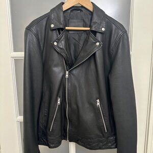 ALLSAINTS - Tyson Leather Biker Jacket (Black, Size M)